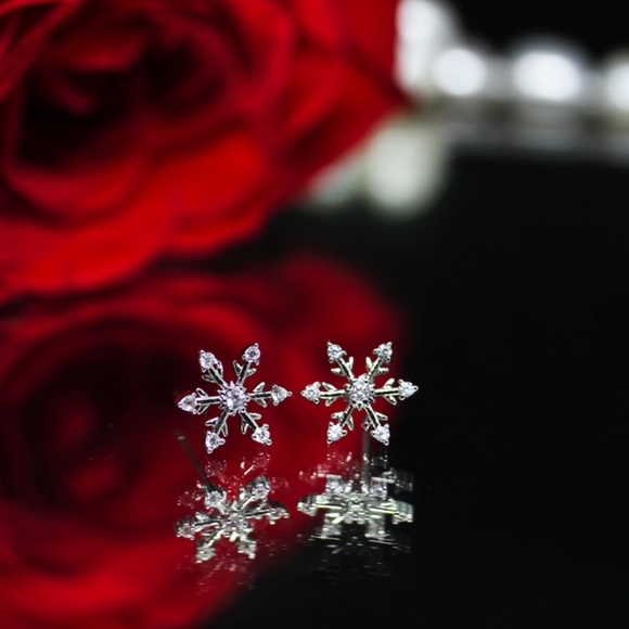 Jenna Jameson Jewelry - 14kt Gold Dipped Frosty Dainty White Topaz Earring